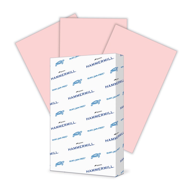 Hammermill Pink 20lb Colored Printer Paper, 8.5 x 14, 500 Sheets, Made in USA - Image 1